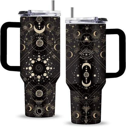 Might Be 40oz Tumbler, with Handle & Straw, Stainless Steel Cup | 40oz Insulated Tumbler, Travel Sport Coffee Water Bottle, Thanksgiving Christmas Birthday Gifts for Woman Man