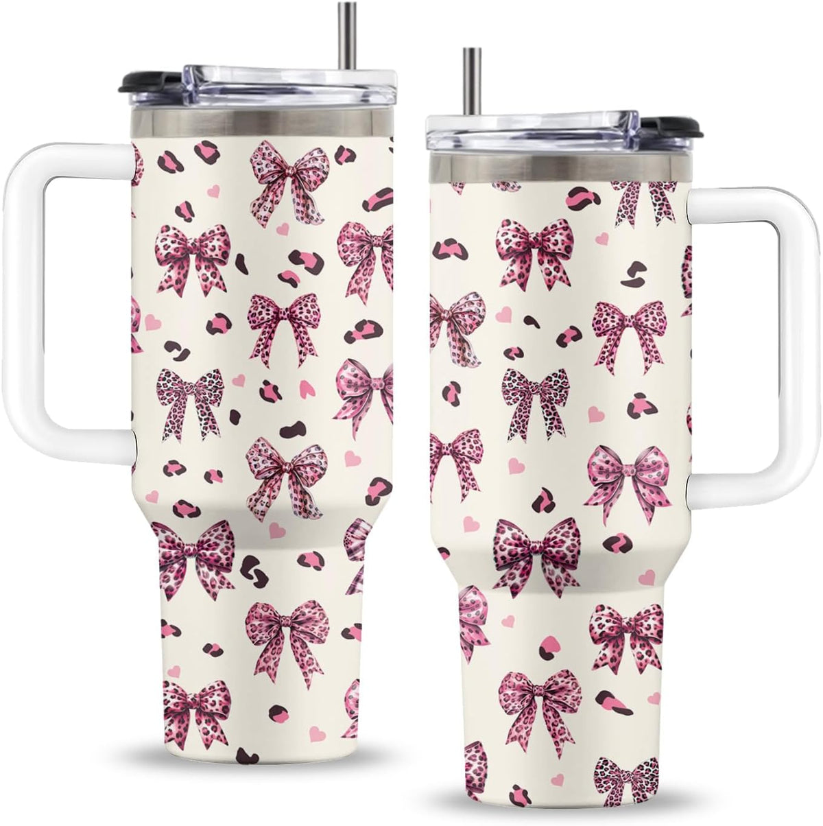 Might Be 40oz Tumbler, with Handle & Straw, Stainless Steel Cup | 40oz Insulated Tumbler, Travel Sport Coffee Water Bottle, Thanksgiving Christmas Birthday Gifts for Woman Man