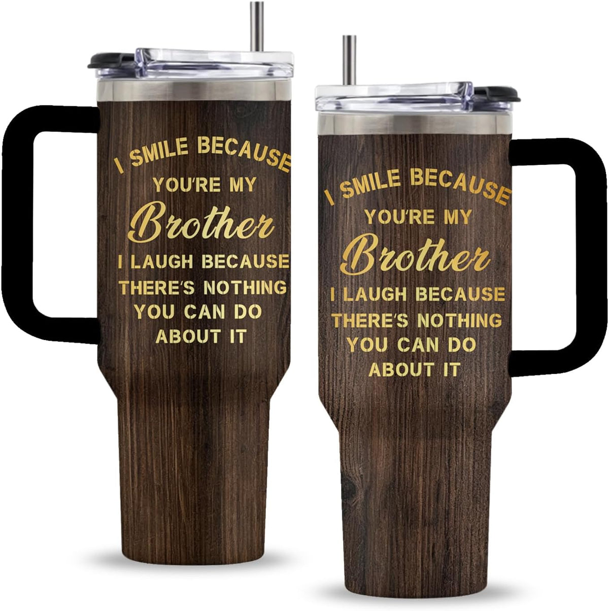 Might Be 40oz Tumbler, with Handle & Straw, Stainless Steel Cup | 40oz Insulated Tumbler, Travel Sport Coffee Water Bottle, Thanksgiving Christmas Birthday Gifts for Woman Man