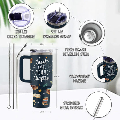 Might Be 40oz Tumbler, with Handle & Straw, Stainless Steel Cup | 40oz Insulated Tumbler, Travel Sport Coffee Water Bottle, Thanksgiving Christmas Birthday Gifts for Woman Man