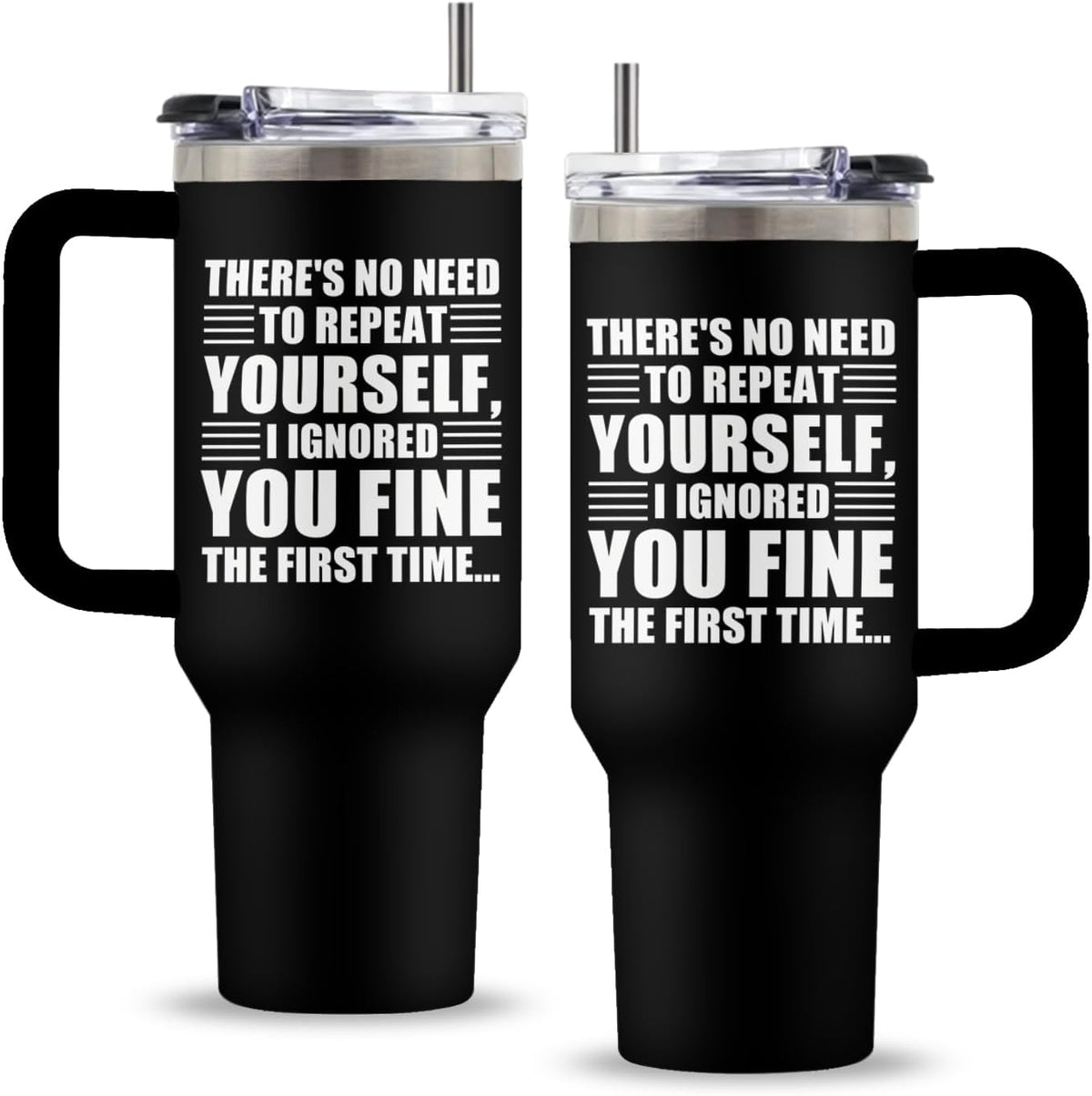 Might Be 40oz Tumbler, with Handle & Straw, Stainless Steel Cup | 40oz Insulated Tumbler, Travel Sport Coffee Water Bottle, Thanksgiving Christmas Birthday Gifts for Woman Man