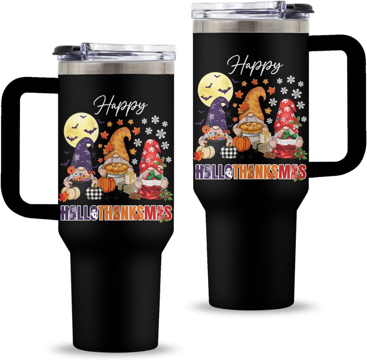 Might Be 40oz Tumbler, with Handle & Straw, Stainless Steel Cup | 40oz Insulated Tumbler, Travel Sport Coffee Water Bottle, Thanksgiving Christmas Birthday Gifts for Woman Man