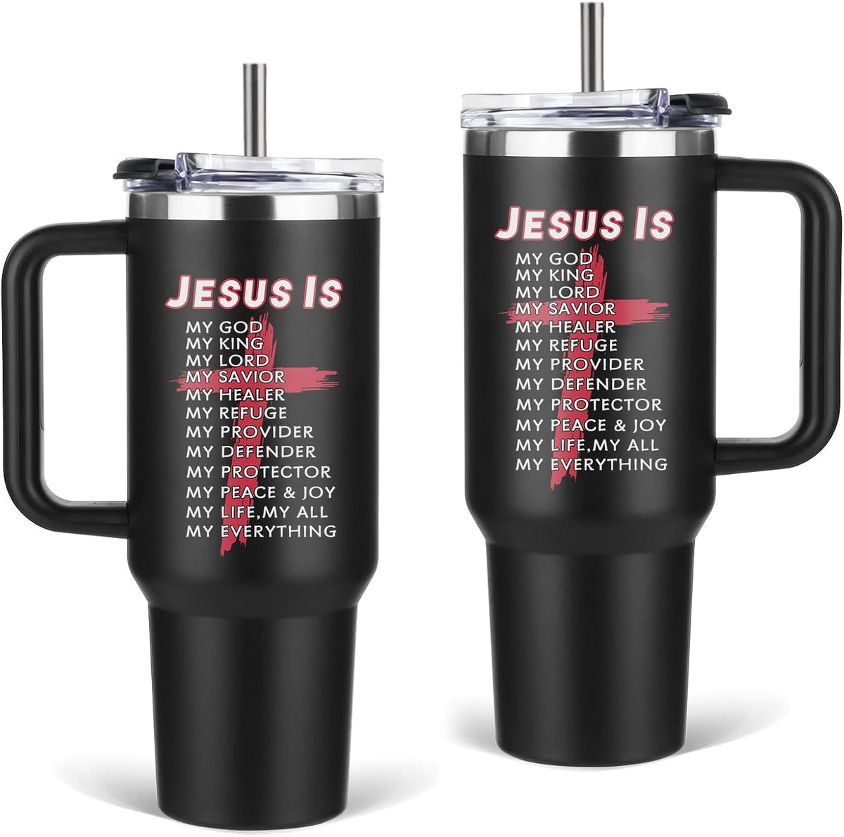 Might Be 40oz Tumbler, with Handle & Straw, Stainless Steel Cup | 40oz Insulated Tumbler, Travel Sport Coffee Water Bottle, Thanksgiving Christmas Birthday Gifts for Woman Man