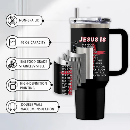 Might Be 40oz Tumbler, with Handle & Straw, Stainless Steel Cup | 40oz Insulated Tumbler, Travel Sport Coffee Water Bottle, Thanksgiving Christmas Birthday Gifts for Woman Man