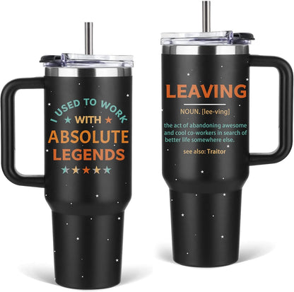Might Be 40oz Tumbler, with Handle & Straw, Stainless Steel Cup | 40oz Insulated Tumbler, Travel Sport Coffee Water Bottle, Thanksgiving Christmas Birthday Gifts for Woman Man