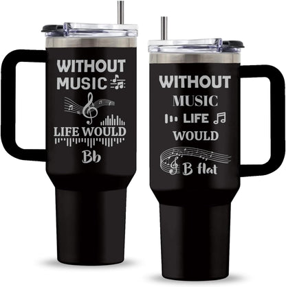 Might Be 40oz Tumbler, with Handle & Straw, Stainless Steel Cup | 40oz Insulated Tumbler, Travel Sport Coffee Water Bottle, Thanksgiving Christmas Birthday Gifts for Woman Man