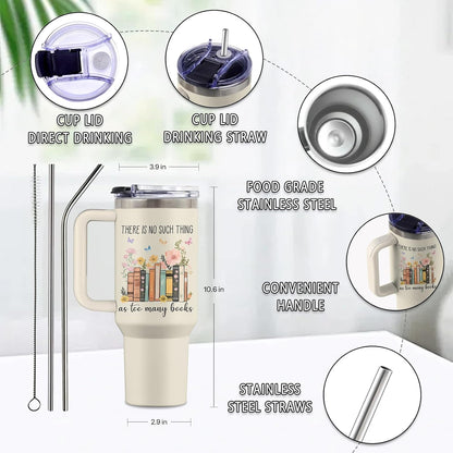 Might Be 40oz Tumbler, with Handle & Straw, Stainless Steel Cup | 40oz Insulated Tumbler, Travel Sport Coffee Water Bottle, Thanksgiving Christmas Birthday Gifts for Woman Man