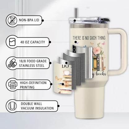 Might Be 40oz Tumbler, with Handle & Straw, Stainless Steel Cup | 40oz Insulated Tumbler, Travel Sport Coffee Water Bottle, Thanksgiving Christmas Birthday Gifts for Woman Man