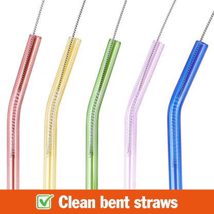 15 Pack Straw Cleaner Brush Set, 12 inch Extra Long, 5 Different Diameters Reusable Cleaning Brush for Sippy Cup, Water Bottle and Tubes