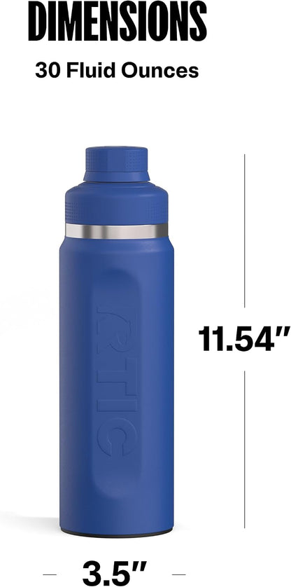 24oz Refuel Water Bottle with Protein Shaker, Black