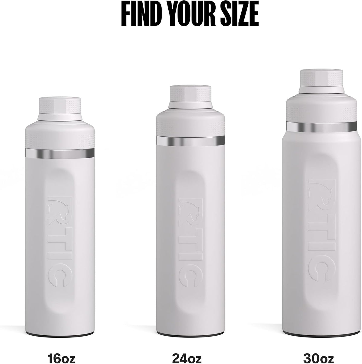 24oz Refuel Water Bottle with Protein Shaker, Black