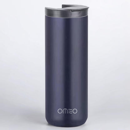 Stainless Steel Insulated Tumbler with Leak-Resistant Lid | BPA-Free, Easy Clean | Double Wall Vacuum Cup for Hot & Cold Drinks | Portable Water Bottle for Office, Outdoor&Travel (Black, 550ml)