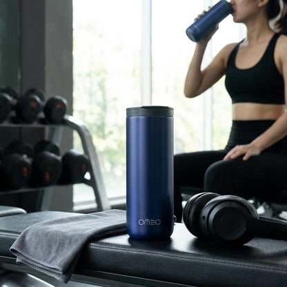 Stainless Steel Insulated Tumbler with Leak-Resistant Lid | BPA-Free, Easy Clean | Double Wall Vacuum Cup for Hot & Cold Drinks | Portable Water Bottle for Office, Outdoor&Travel (Black, 550ml)