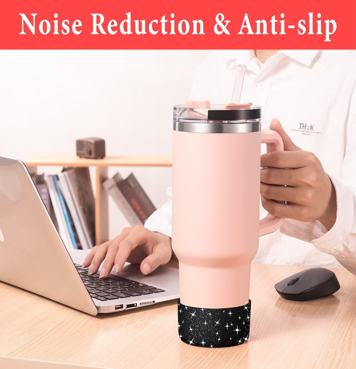 2-Pack Glitter Silicone Boots for Stanley, Owala & More, Fits Select Models