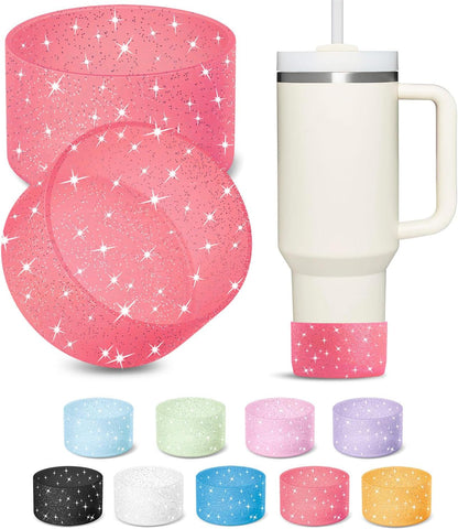 2-Pack Glitter Silicone Boots for Stanley, Owala & More, Fits Select Models
