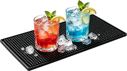 Bar Mat, 12"x6" Non-Slip PVC Mats for Home Coffee Bar Countertop