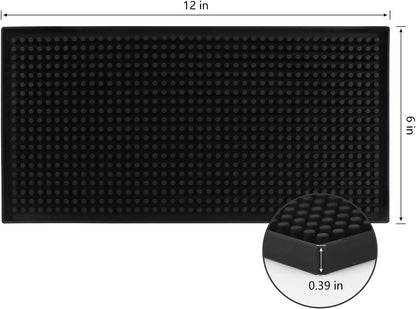 Bar Mat, 12"x6" Non-Slip PVC Mats for Home Coffee Bar Countertop