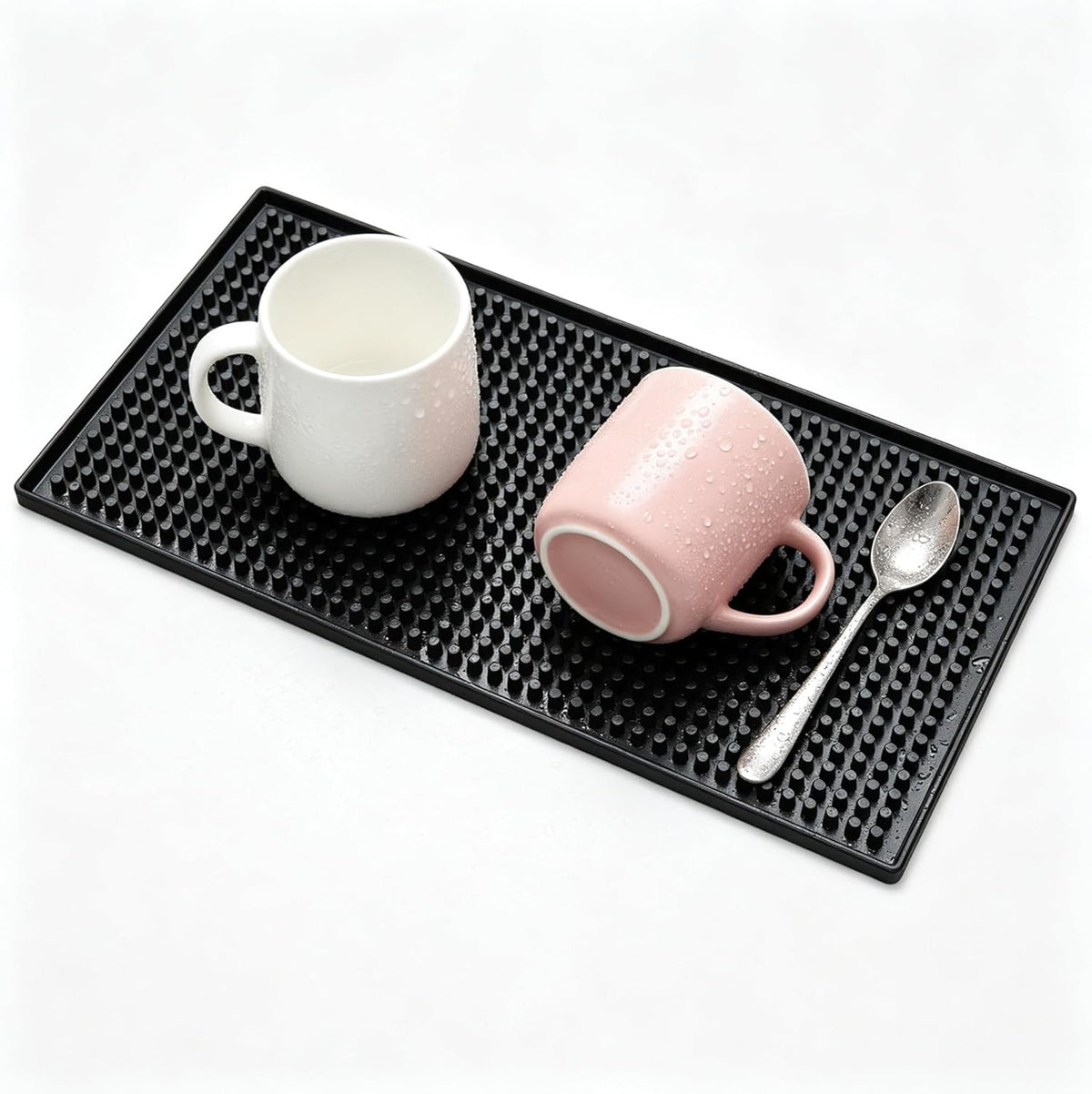 Bar Mat, 12"x6" Non-Slip PVC Mats for Home Coffee Bar Countertop