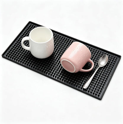 Bar Mat, 12"x6" Non-Slip PVC Mats for Home Coffee Bar Countertop