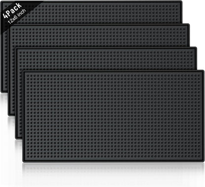Bar Mat, 12"x6" Non-Slip PVC Mats for Home Coffee Bar Countertop