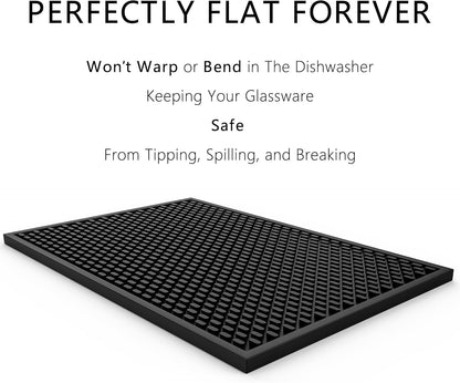 Bar Mat 18 x 12 in - Silicone Coffee Bar Mats for Countertop