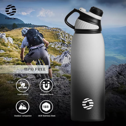 20oz Stainless Steel Insulated Water Bottle No Straw Spout Lid | Double Wall Vacuum Insulated, 18/8 Stainless Steel, Leakproof, BPA-Free, Sports Flask Ideal For Gym Workout Hiking Travel