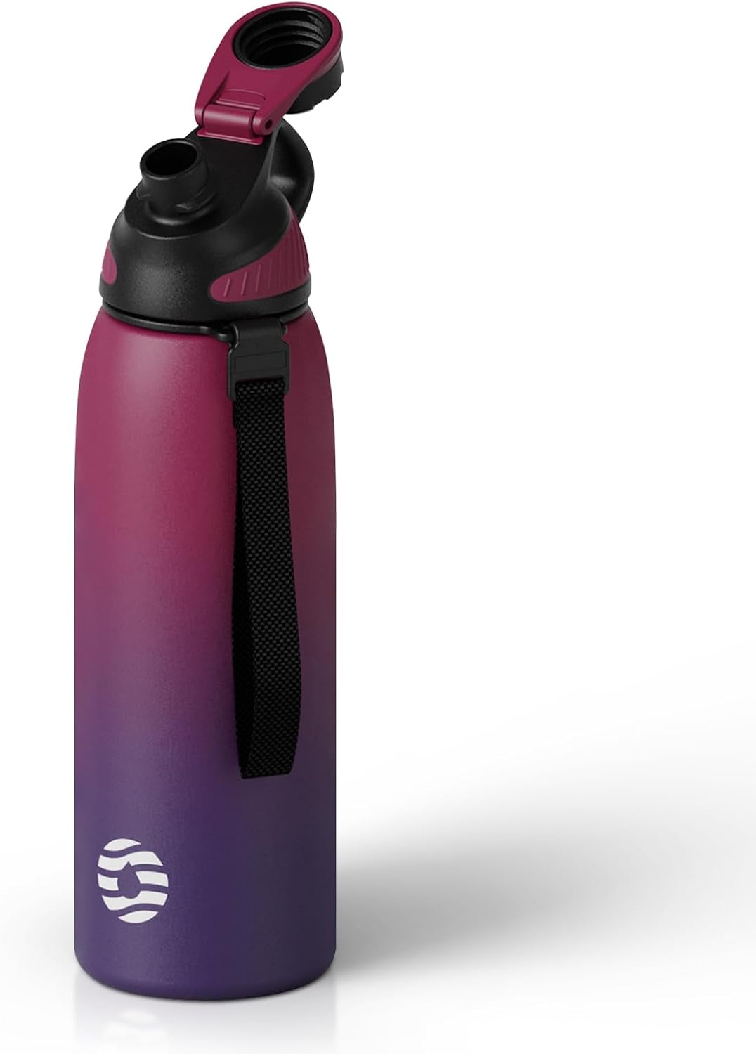 20oz Stainless Steel Insulated Water Bottle No Straw Spout Lid | Double Wall Vacuum Insulated, 18/8 Stainless Steel, Leakproof, BPA-Free, Sports Flask Ideal For Gym Workout Hiking Travel