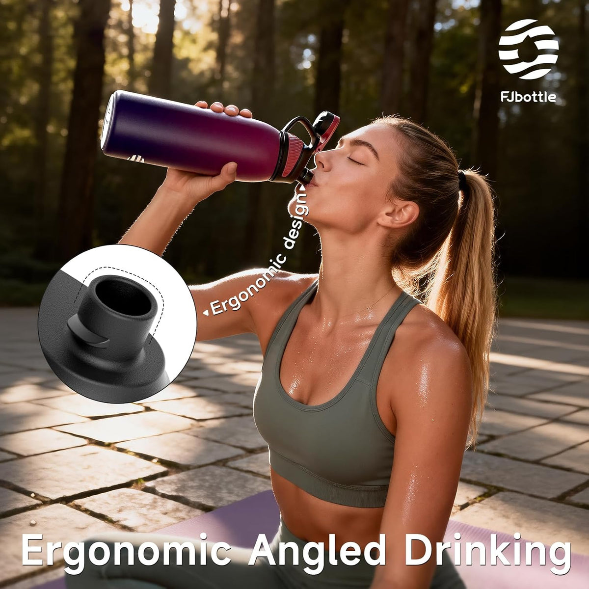 20oz Stainless Steel Insulated Water Bottle No Straw Spout Lid | Double Wall Vacuum Insulated, 18/8 Stainless Steel, Leakproof, BPA-Free, Sports Flask Ideal For Gym Workout Hiking Travel