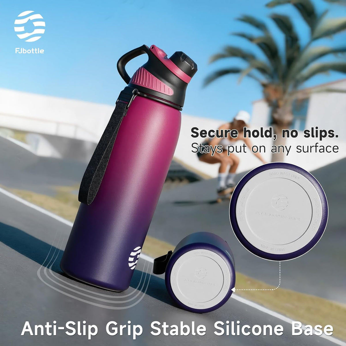 20oz Stainless Steel Insulated Water Bottle No Straw Spout Lid | Double Wall Vacuum Insulated, 18/8 Stainless Steel, Leakproof, BPA-Free, Sports Flask Ideal For Gym Workout Hiking Travel