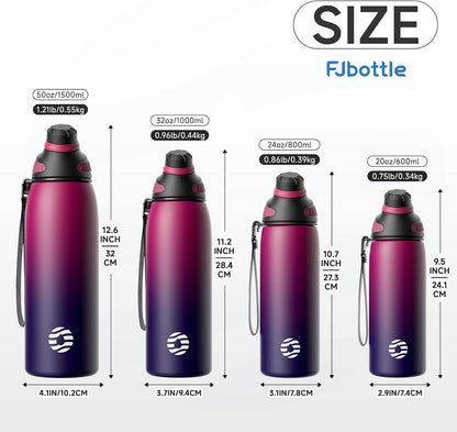 20oz Stainless Steel Insulated Water Bottle No Straw Spout Lid | Double Wall Vacuum Insulated, 18/8 Stainless Steel, Leakproof, BPA-Free, Sports Flask Ideal For Gym Workout Hiking Travel