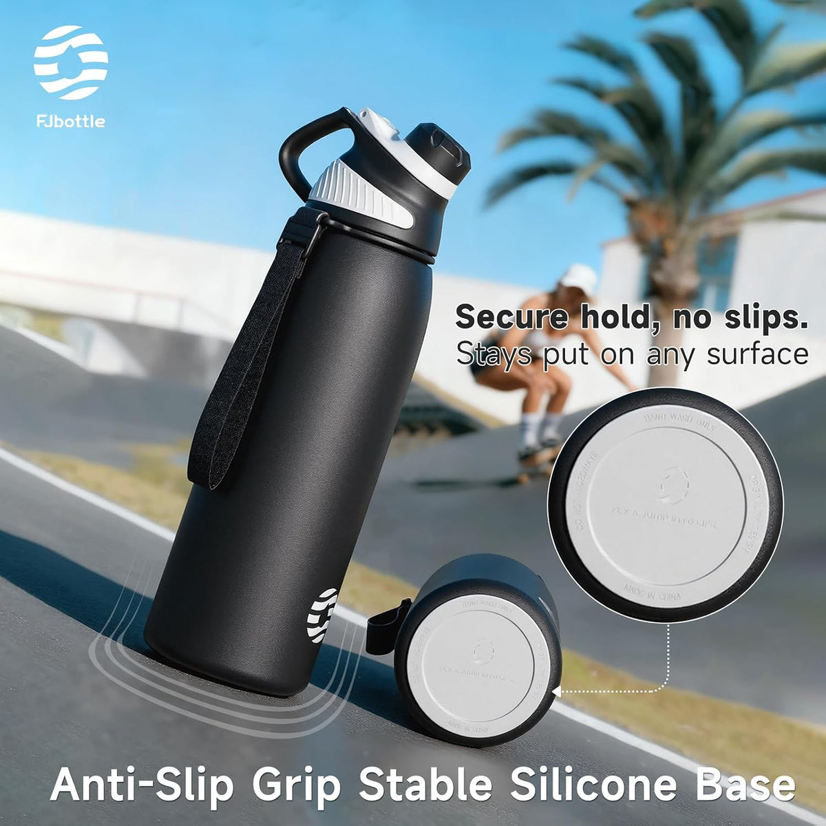 20oz Stainless Steel Insulated Water Bottle No Straw Spout Lid | Double Wall Vacuum Insulated, 18/8 Stainless Steel, Leakproof, BPA-Free, Sports Flask Ideal For Gym Workout Hiking Travel