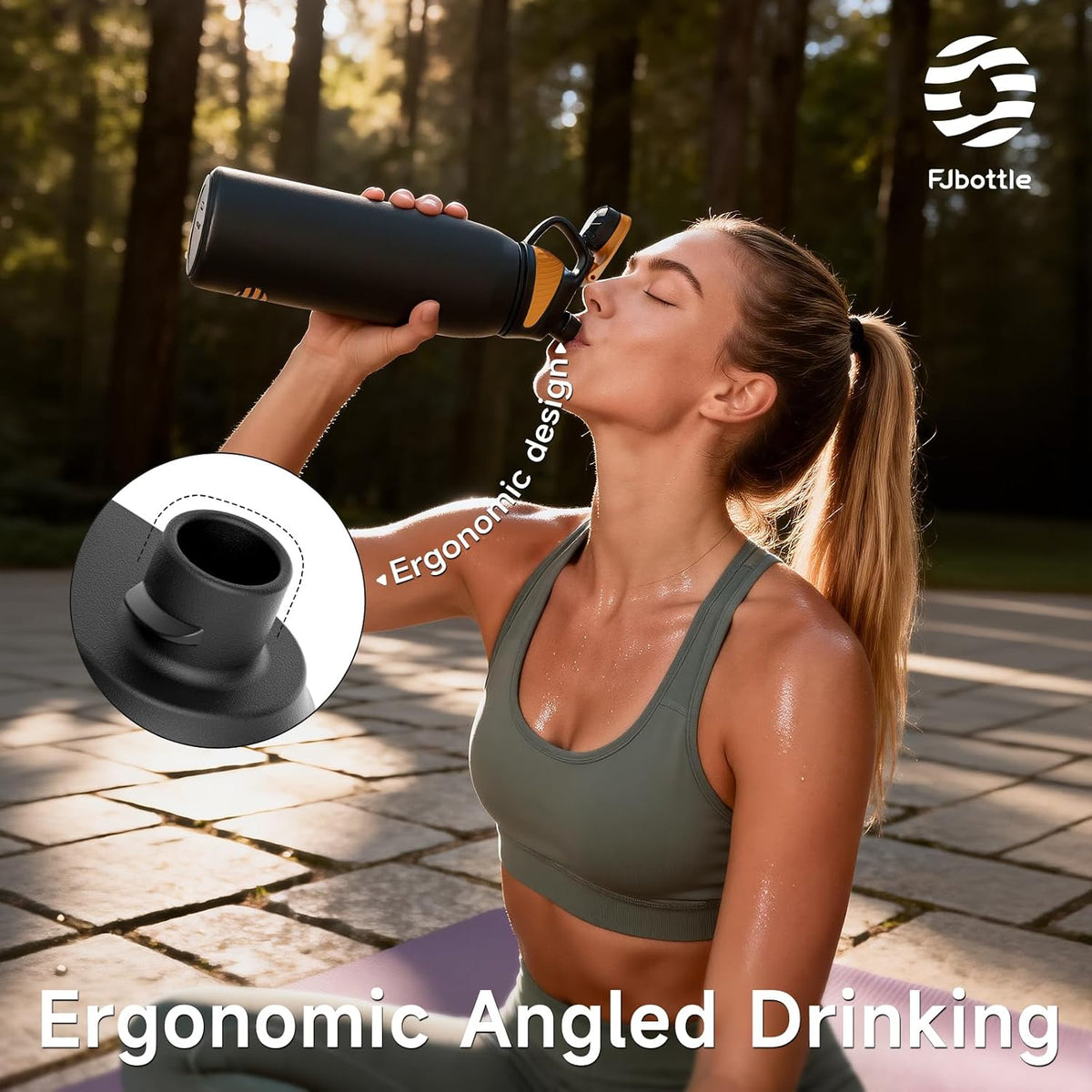 20oz Stainless Steel Insulated Water Bottle No Straw Spout Lid | Double Wall Vacuum Insulated, 18/8 Stainless Steel, Leakproof, BPA-Free, Sports Flask Ideal For Gym Workout Hiking Travel