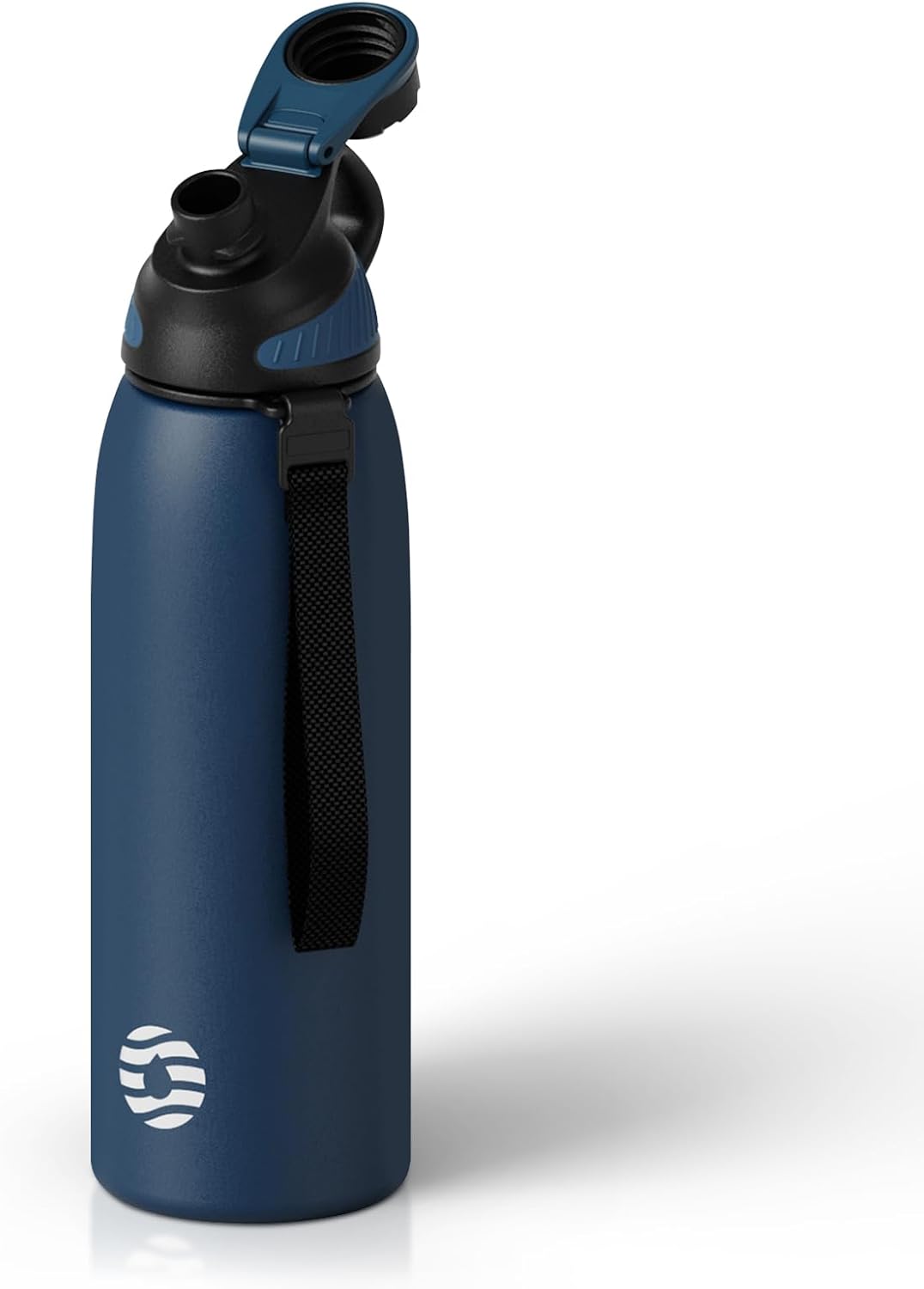 20oz Stainless Steel Insulated Water Bottle No Straw Spout Lid | Double Wall Vacuum Insulated, 18/8 Stainless Steel, Leakproof, BPA-Free, Sports Flask Ideal For Gym Workout Hiking Travel