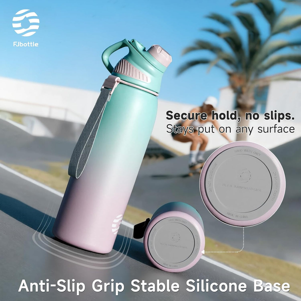 20oz Stainless Steel Insulated Water Bottle No Straw Spout Lid | Double Wall Vacuum Insulated, 18/8 Stainless Steel, Leakproof, BPA-Free, Sports Flask Ideal For Gym Workout Hiking Travel