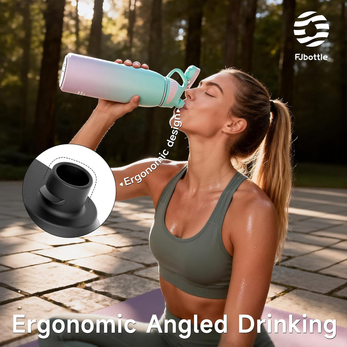 20oz Stainless Steel Insulated Water Bottle No Straw Spout Lid | Double Wall Vacuum Insulated, 18/8 Stainless Steel, Leakproof, BPA-Free, Sports Flask Ideal For Gym Workout Hiking Travel