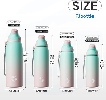 20oz Stainless Steel Insulated Water Bottle No Straw Spout Lid | Double Wall Vacuum Insulated, 18/8 Stainless Steel, Leakproof, BPA-Free, Sports Flask Ideal For Gym Workout Hiking Travel