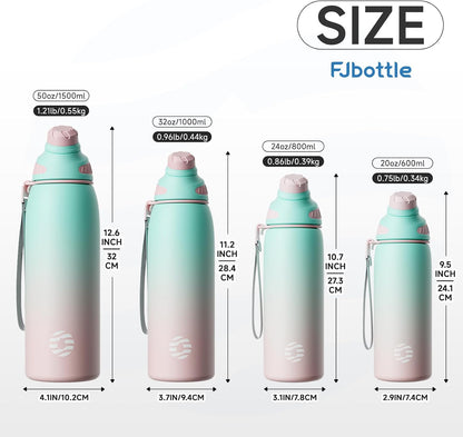 20oz Stainless Steel Insulated Water Bottle No Straw Spout Lid | Double Wall Vacuum Insulated, 18/8 Stainless Steel, Leakproof, BPA-Free, Sports Flask Ideal For Gym Workout Hiking Travel