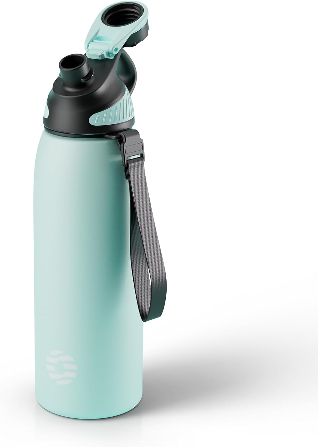 20oz Stainless Steel Insulated Water Bottle No Straw Spout Lid | Double Wall Vacuum Insulated, 18/8 Stainless Steel, Leakproof, BPA-Free, Sports Flask Ideal For Gym Workout Hiking Travel