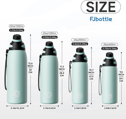 20oz Stainless Steel Insulated Water Bottle No Straw Spout Lid | Double Wall Vacuum Insulated, 18/8 Stainless Steel, Leakproof, BPA-Free, Sports Flask Ideal For Gym Workout Hiking Travel