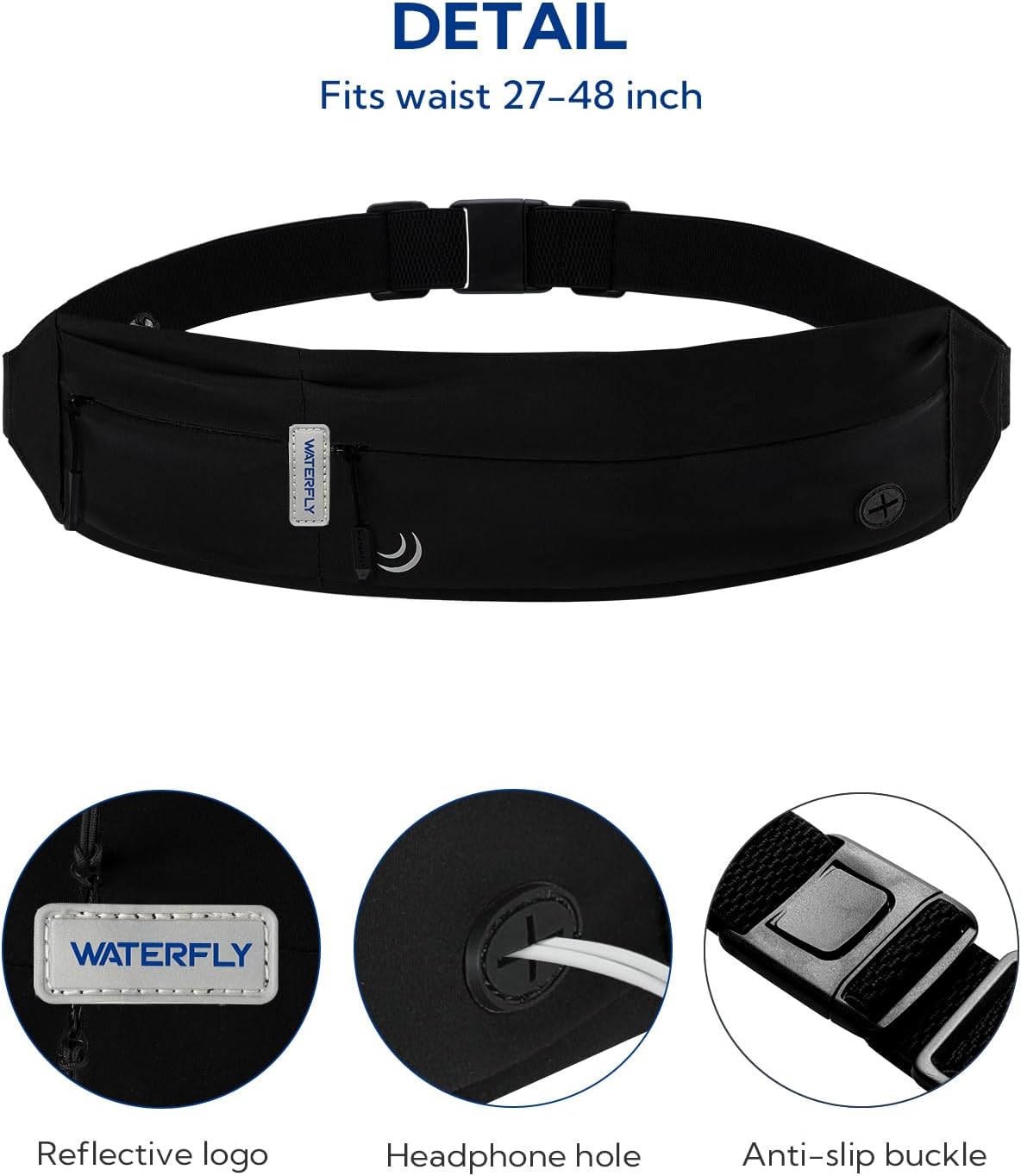 Running Belt Fanny Pack:Phone Holder Belt for Men Women