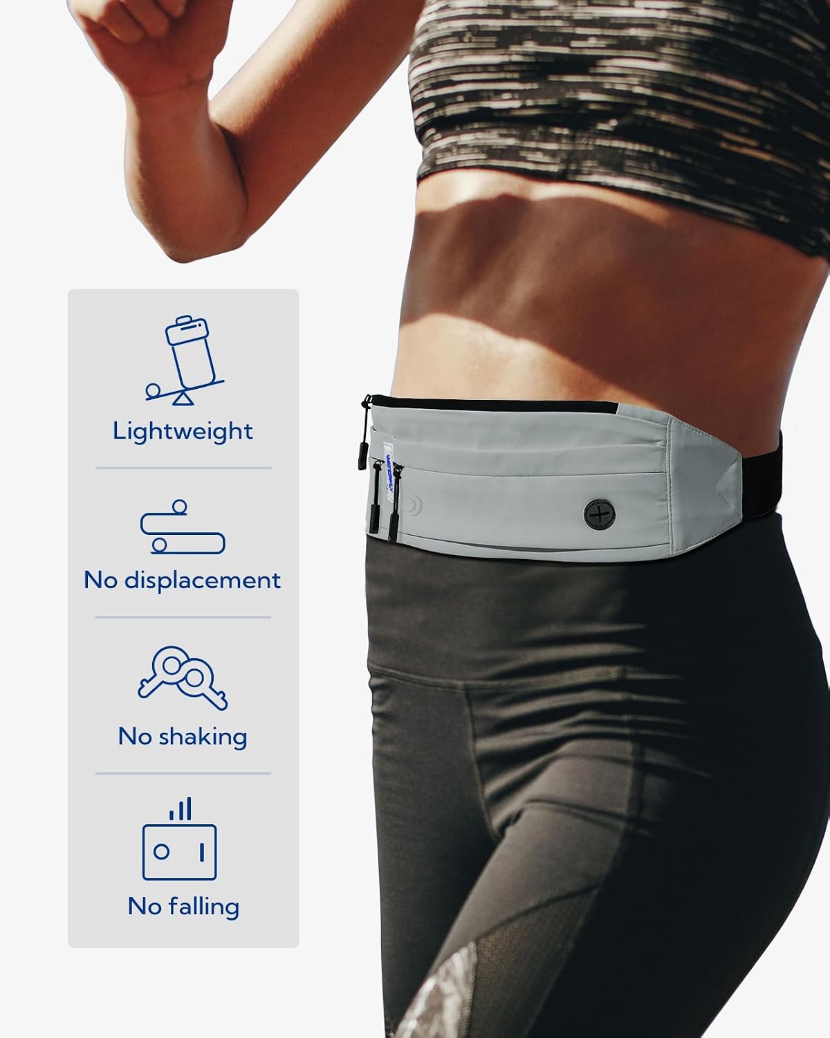 Running Belt Fanny Pack:Phone Holder Belt for Men Women