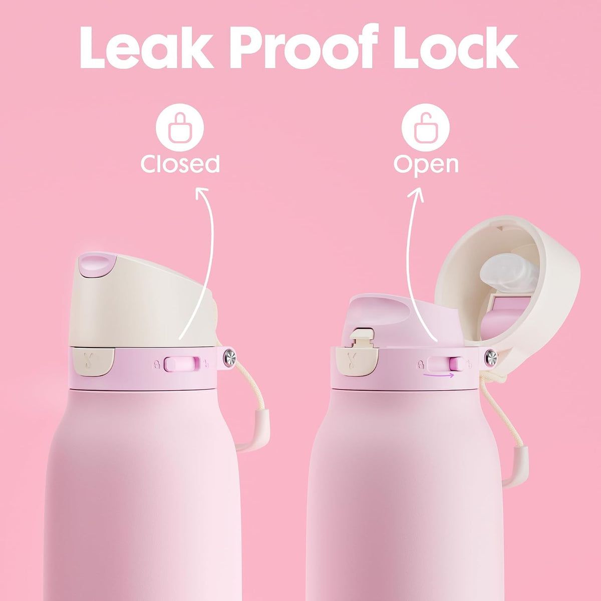 24 oz Slim Insulated Water Bottle: 2-in-1 Locking Lid, Night