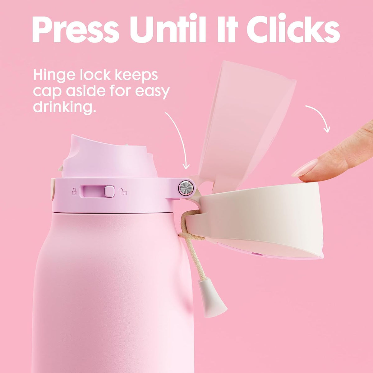 24 oz Slim Insulated Water Bottle: 2-in-1 Locking Lid, Night