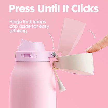 24 oz Slim Insulated Water Bottle: 2-in-1 Locking Lid, Night