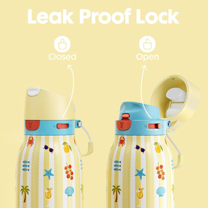 24 oz Slim Insulated Water Bottle: 2-in-1 Locking Lid, Night