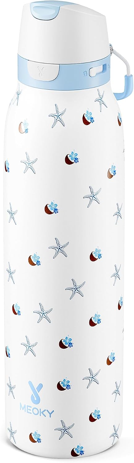 24 oz Slim Insulated Water Bottle: 2-in-1 Locking Lid, Night