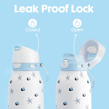 24 oz Slim Insulated Water Bottle: 2-in-1 Locking Lid, Night
