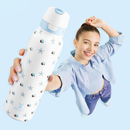 24 oz Slim Insulated Water Bottle: 2-in-1 Locking Lid, Night