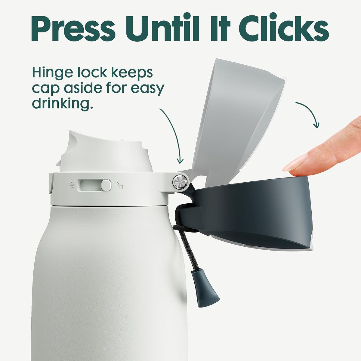 24 oz Slim Insulated Water Bottle: 2-in-1 Locking Lid, Night