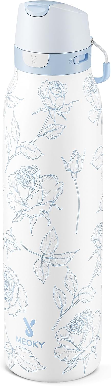 24 oz Slim Insulated Water Bottle: 2-in-1 Locking Lid, Night